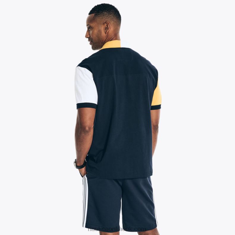 Nautica Big & Tall Sustainably Crafted Classic Fit Rugby Polo L6J4L413 Navy Men