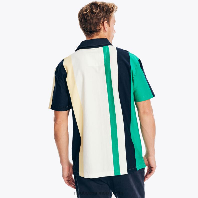 Nautica Classic Fit Rugby Polo Shirt L6J4L364 Sail White Men