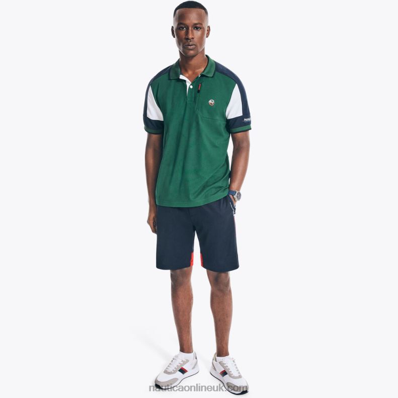 Nautica Competition Sustainably Crafted Classic Fit Polo L6J4L476 Cosmic Fern Men