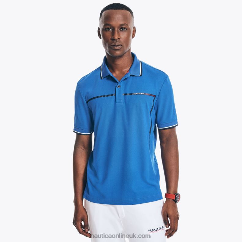 Nautica Competition Sustainably Crafted Classic Fit Polo L6J4L603 Bright Cobalt Men