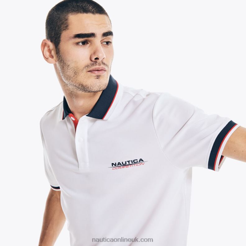 Nautica Competition Sustainably Crafted Classic Fit Polo L6J4L674 Bright White Men