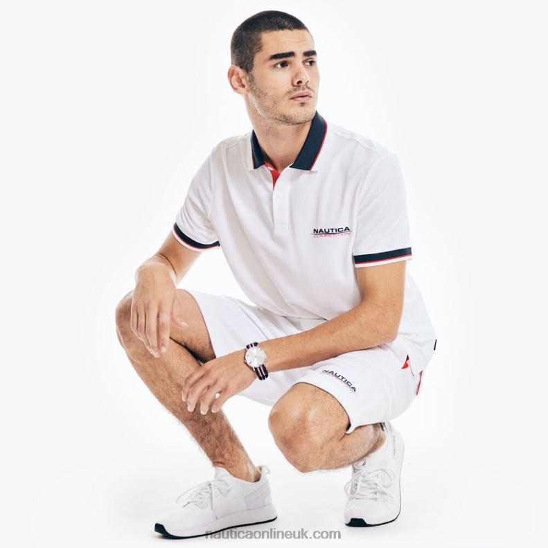 Nautica Competition Sustainably Crafted Classic Fit Polo L6J4L674 Bright White Men