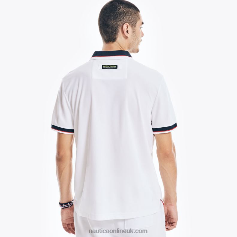 Nautica Competition Sustainably Crafted Classic Fit Polo L6J4L674 Bright White Men