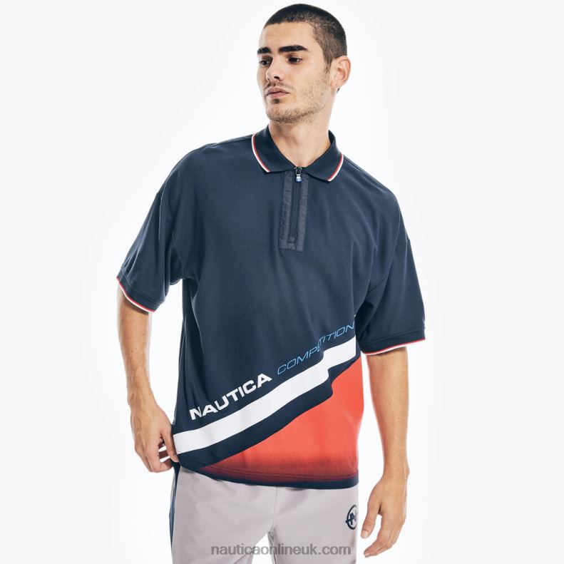 Nautica Competition Sustainably Crafted Relaxed Fit Polo L6J4L576 Navy Men