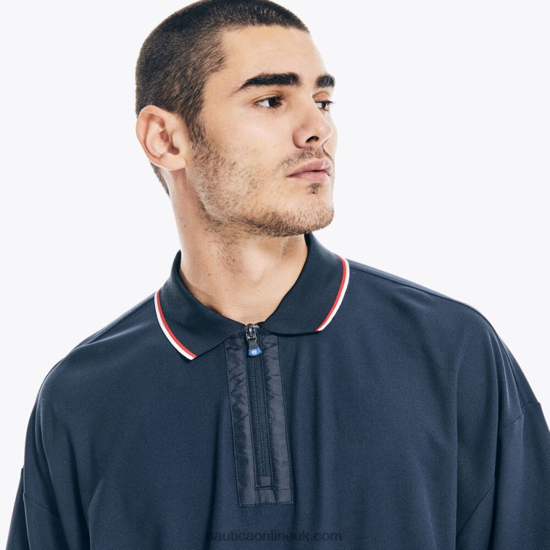 Nautica Competition Sustainably Crafted Relaxed Fit Polo L6J4L576 Navy Men
