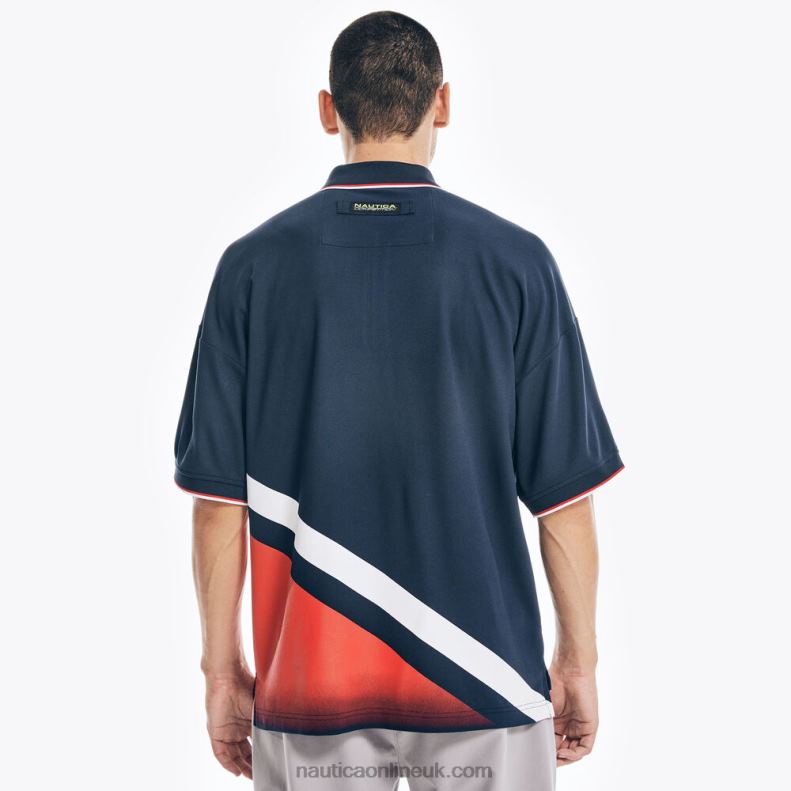 Nautica Competition Sustainably Crafted Relaxed Fit Polo L6J4L576 Navy Men