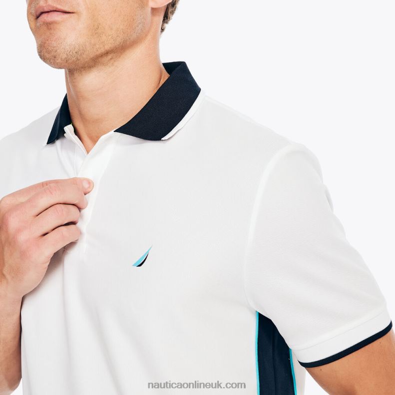 Nautica Navtech Sustainably Crafted Classic Fit Polo L6J4L588 Bright White Men