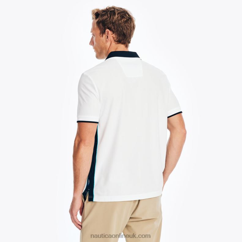 Nautica Navtech Sustainably Crafted Classic Fit Polo L6J4L588 Bright White Men