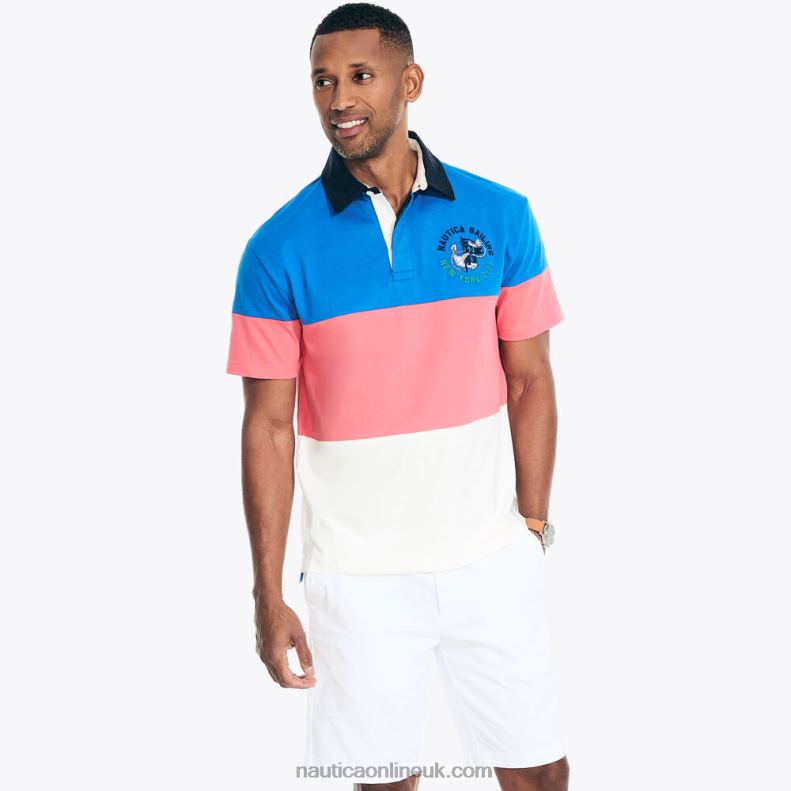 Nautica Relaxed Fit Rugby Polo Shirt L6J4L467 True Navy Men