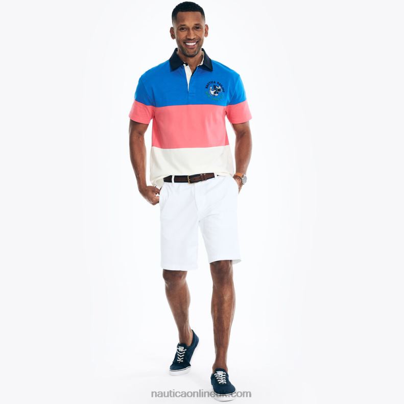 Nautica Relaxed Fit Rugby Polo Shirt L6J4L467 True Navy Men