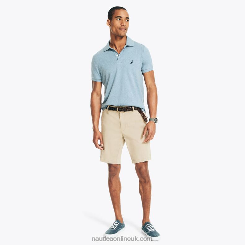 Nautica Slim Fit Interlock Polo L6J4L46 Anchor Blue Heather Men