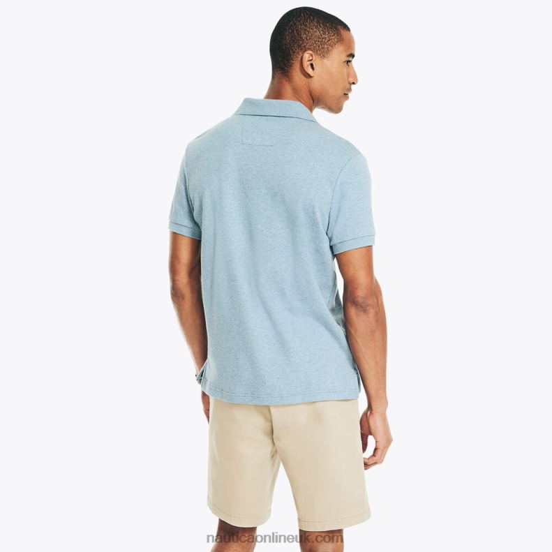 Nautica Slim Fit Interlock Polo L6J4L46 Anchor Blue Heather Men