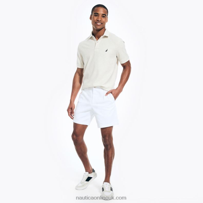 Nautica Sustainably Crafted Classic Fit Deck Polo L6J4L155 Oatmeal Heather Men