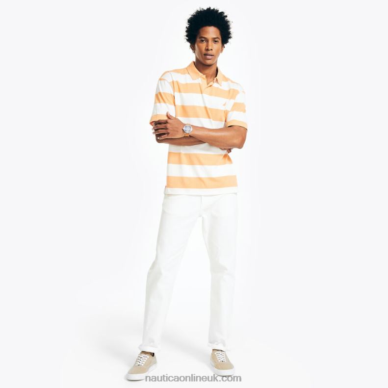 Nautica Sustainably Crafted Classic Fit Striped Polo L6J4L542 Orchid Pink Men