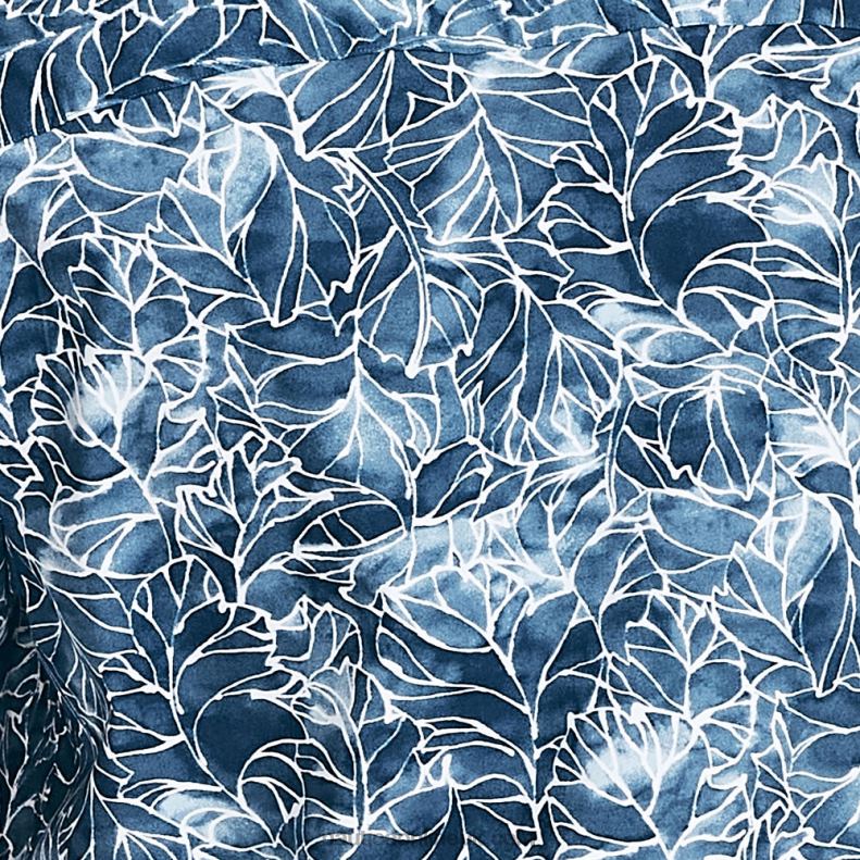 Nautica Big & Tall Classic Fit Printed Camp Shirt L6J4L592 Estate Blue Men