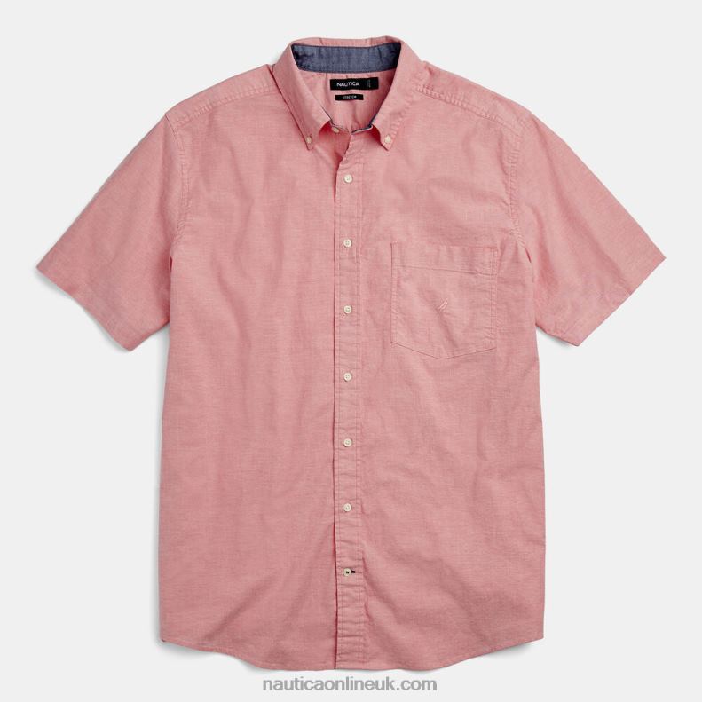 Nautica Big & Tall Classic Fit Stretch Oxford Shirt L6J4L720 Coral Dream Men