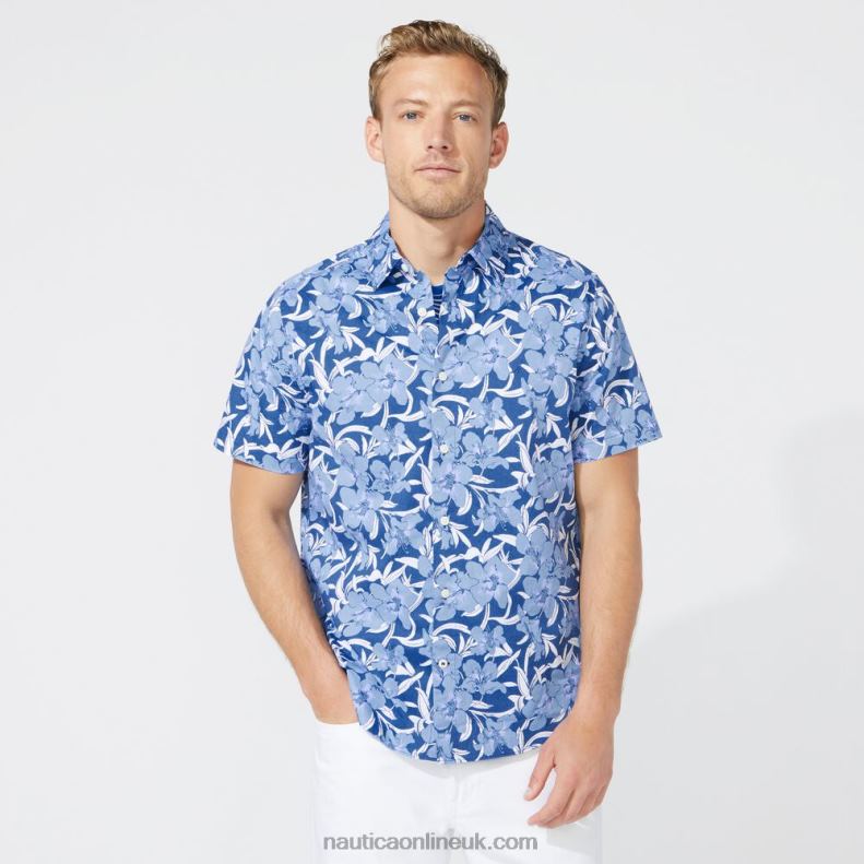 Nautica Big & Tall Navtech Floral Print Shirt L6J4L668 Limoges Men