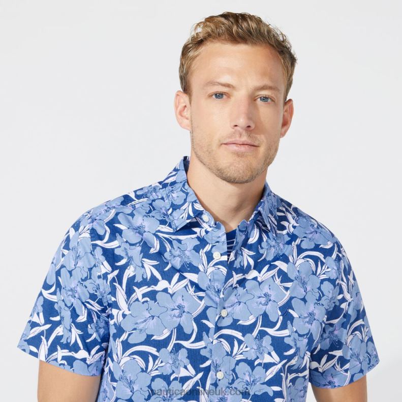 Nautica Big & Tall Navtech Floral Print Shirt L6J4L668 Limoges Men