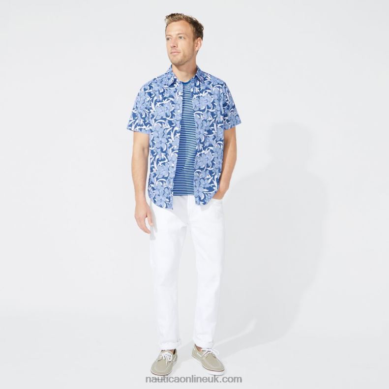 Nautica Big & Tall Navtech Floral Print Shirt L6J4L668 Limoges Men