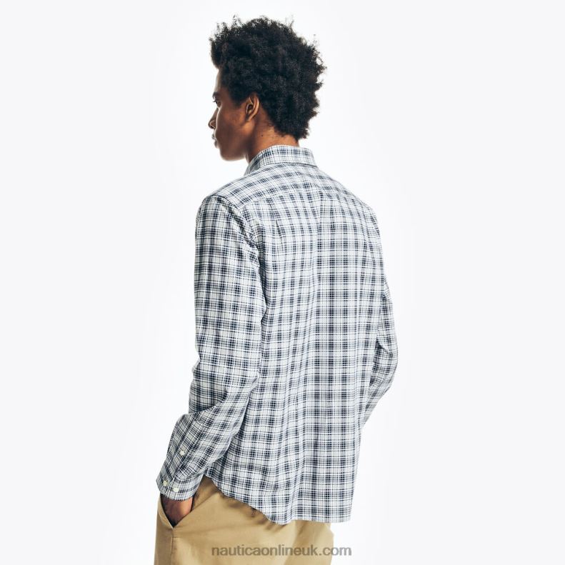 Nautica Big & Tall Plaid Poplin Shirt L6J4L527 High Rise Men