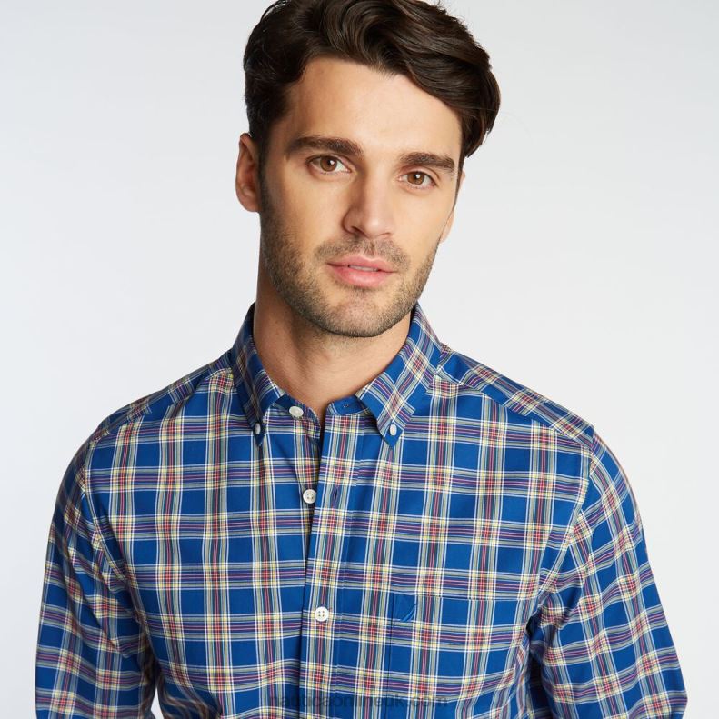Nautica Big & Tall Wrinkle Resistant Shirt In Yarn Dyed Plaid L6J4L593 Limoges Men