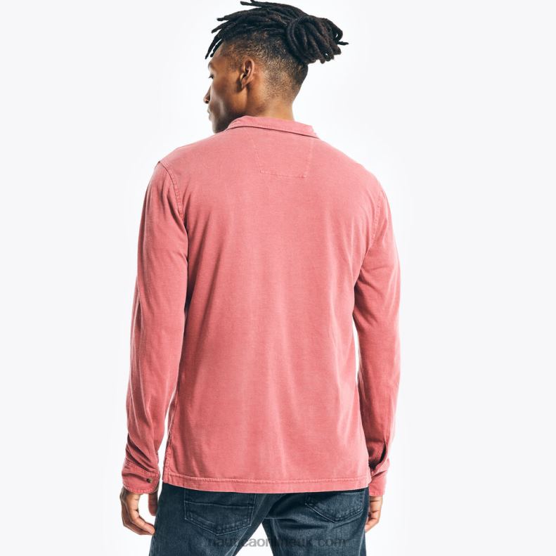 Nautica Classic Fit Cotton-Knit Shirt L6J4L377 Indian Summer Men