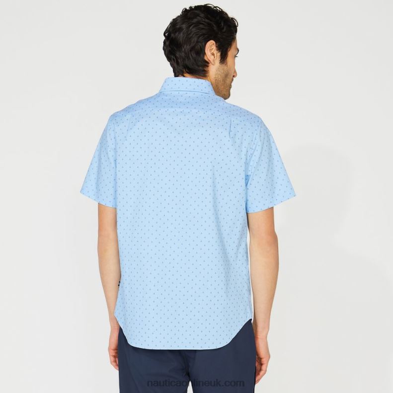 Nautica Sailboat-Print Short Sleeve Shirt L6J4L225 Little Boy Blue Men