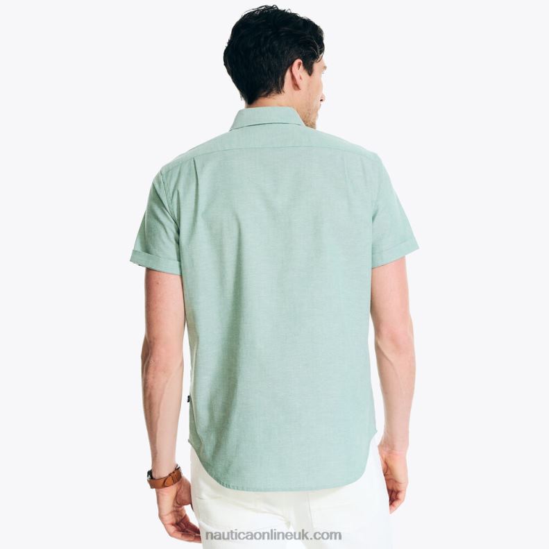 Nautica Short-Sleeve Oxford Shirt L6J4L565 Green Apple Men