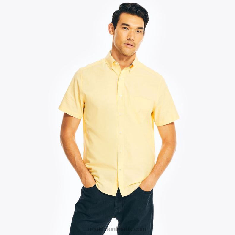 Nautica Short-Sleeve Oxford Shirt L6J4L620 Daffodil Men