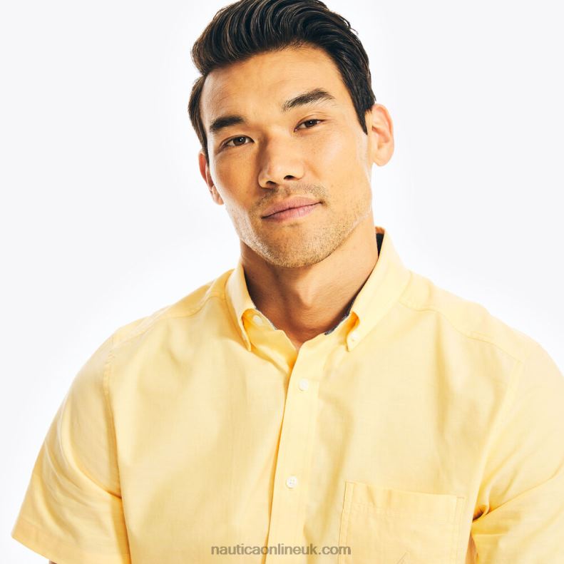 Nautica Short-Sleeve Oxford Shirt L6J4L620 Daffodil Men
