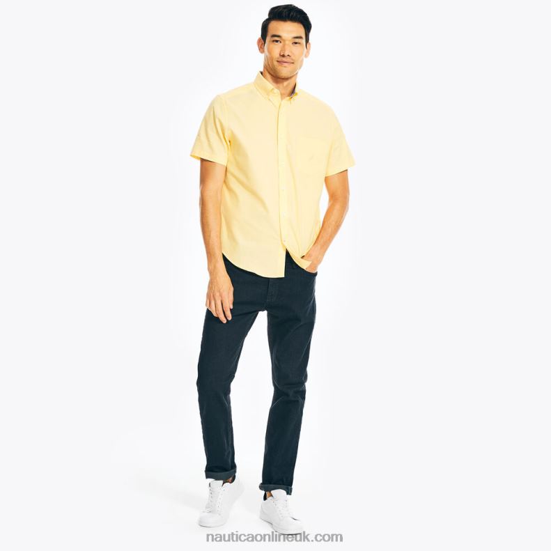 Nautica Short-Sleeve Oxford Shirt L6J4L620 Daffodil Men