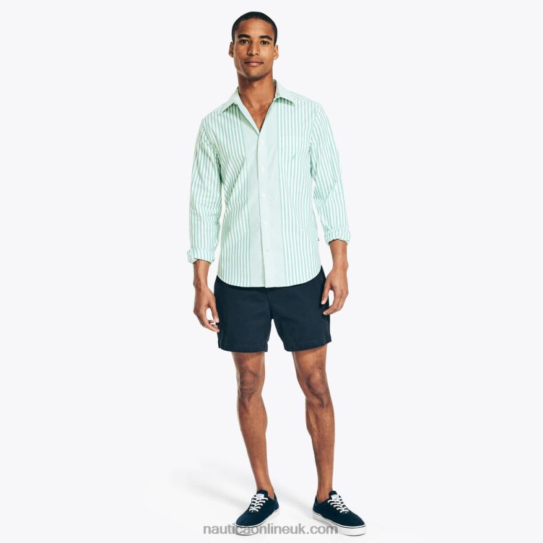 Nautica Striped Oxford Shirt L6J4L329 Dark Dill Men