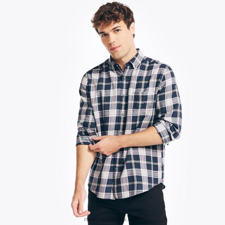 Nautica Sustainably Crafted Plaid Shirt L6J4L281 High Rise Men