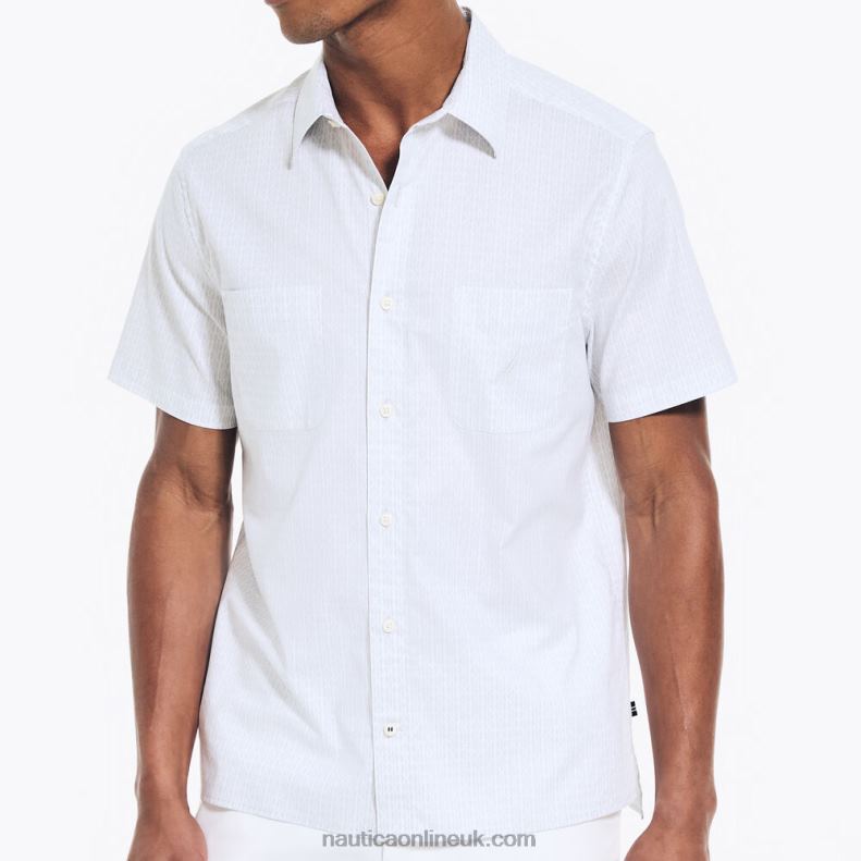 Nautica Sustainably Crafted Printed Short-Sleeve Shirt L6J4L222 Grey Violet Men