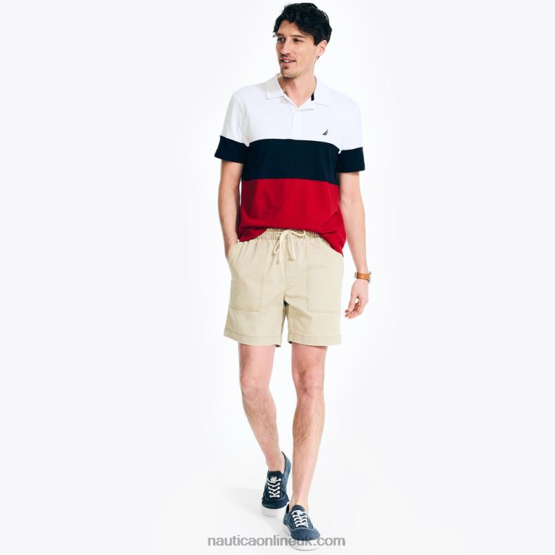 Nautica 7" Pull-On Boardwalk Short L6J4L263 Military Tan Men