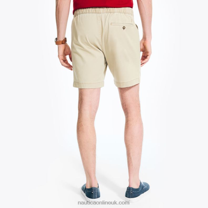 Nautica 7\" Pull-On Boardwalk Short L6J4L263 Military Tan Men