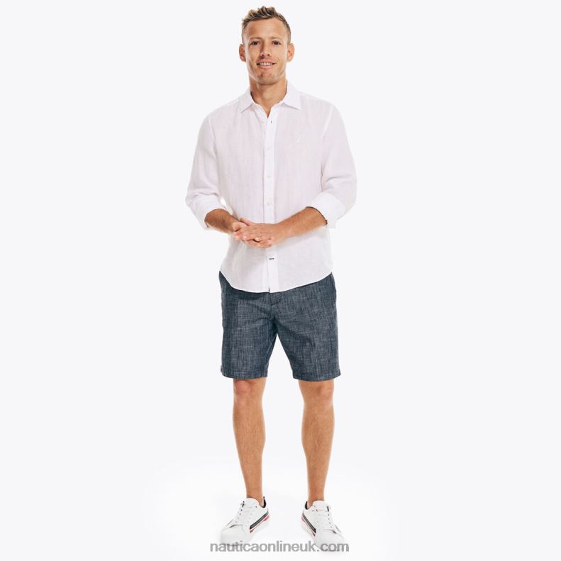 Nautica 8.5\" Chambray Short L6J4L644 Sinker Blue Denim Wash Men