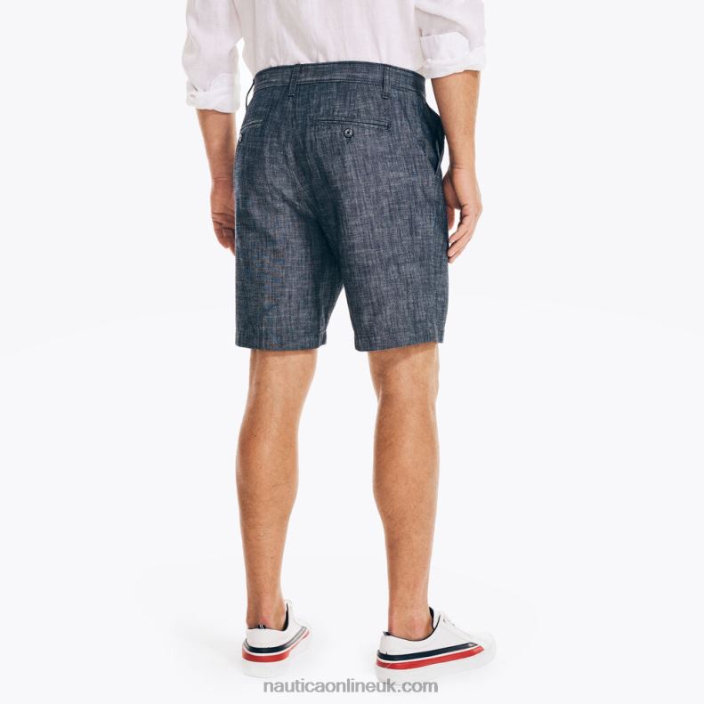 Nautica 8.5\" Chambray Short L6J4L644 Sinker Blue Denim Wash Men