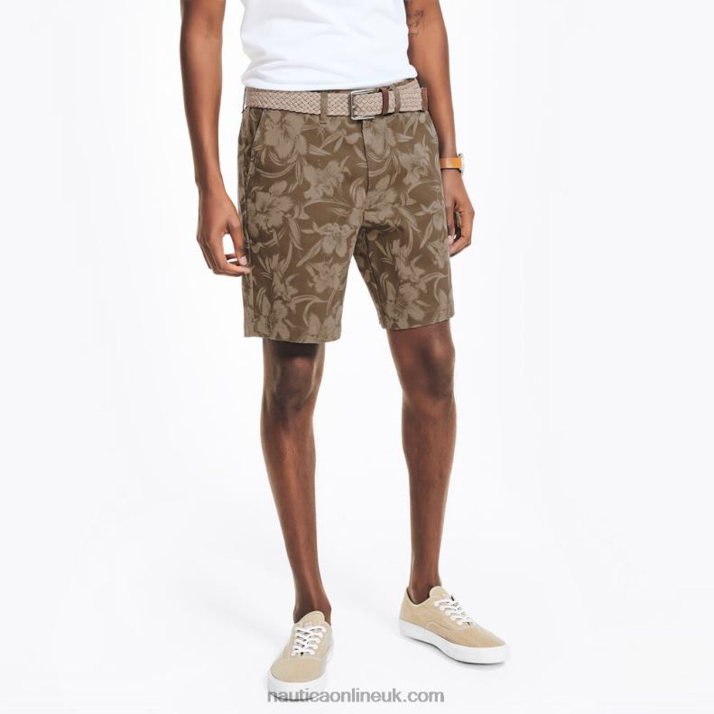 Nautica 8.5" Printed Deck Short L6J4L420 Shaded Spruce Heather Men