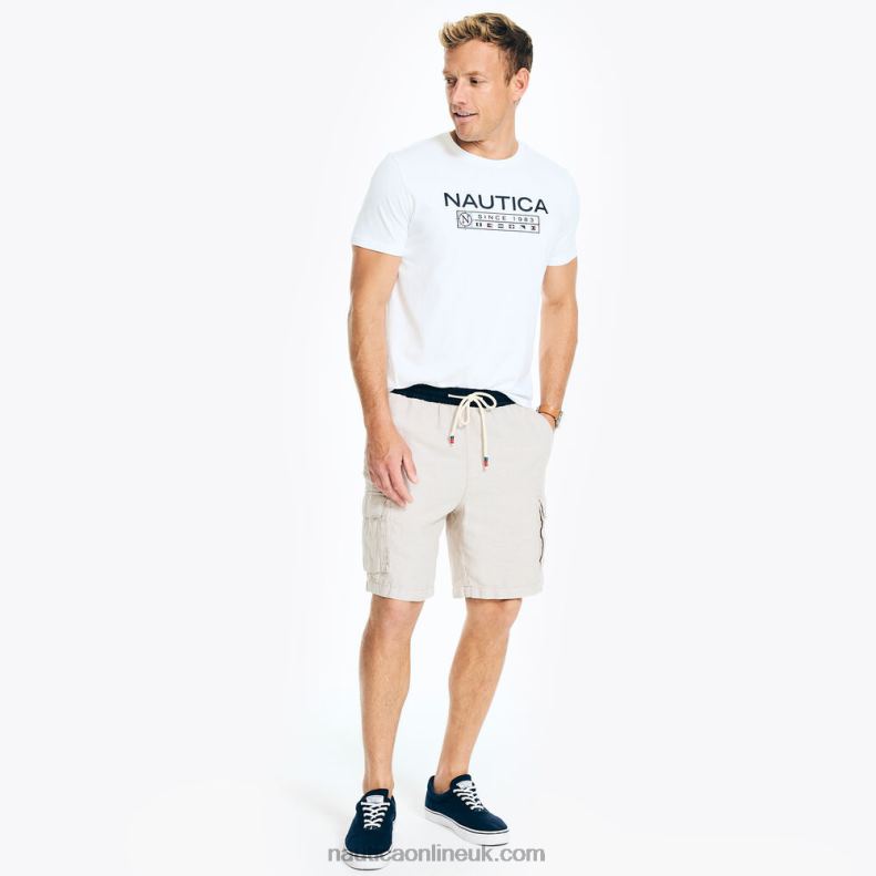 Nautica 8.5" Pull-On Cargo Short L6J4L425 True Khaki Men