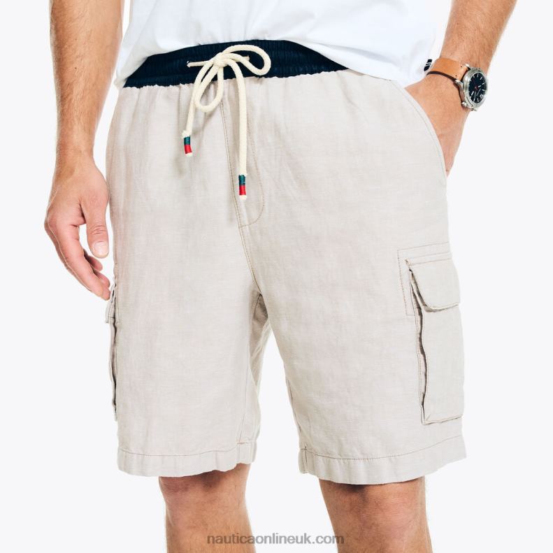 Nautica 8.5\" Pull-On Cargo Short L6J4L425 True Khaki Men