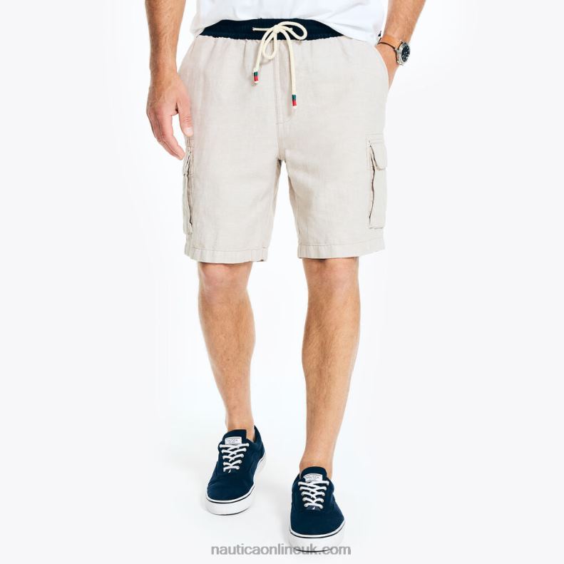 Nautica 8.5\" Pull-On Cargo Short L6J4L425 True Khaki Men