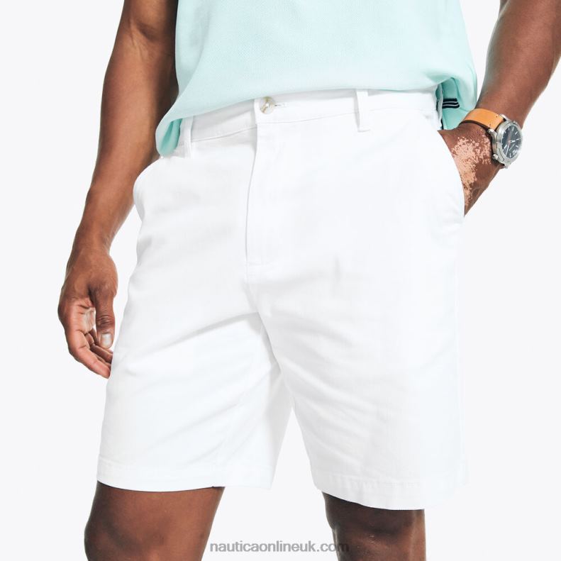 Nautica 9.5\" Big & Tall Classic Fit Deck Short L6J4L623 Bright White Men