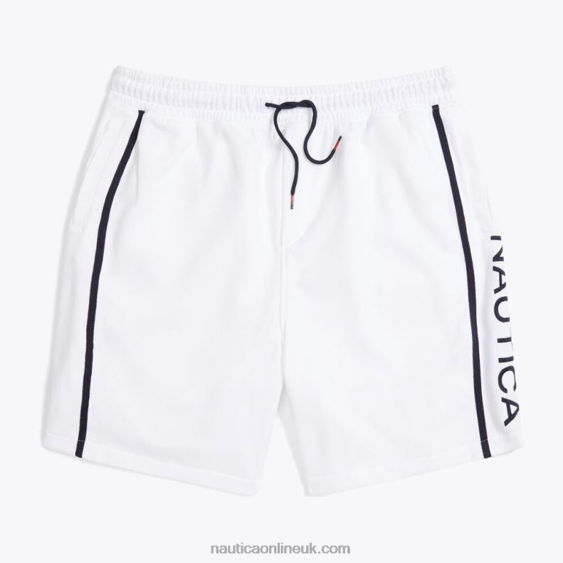 Nautica Big & Tall 9" Logo Fleece Short L6J4L405 Bright White Men