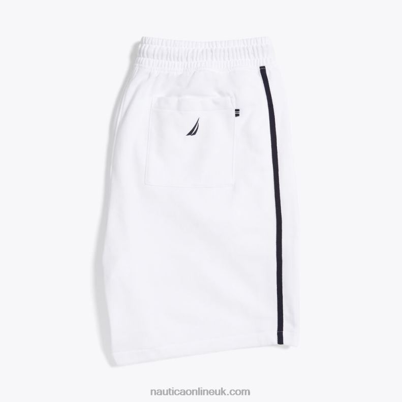 Nautica Big & Tall 9\" Logo Fleece Short L6J4L405 Bright White Men