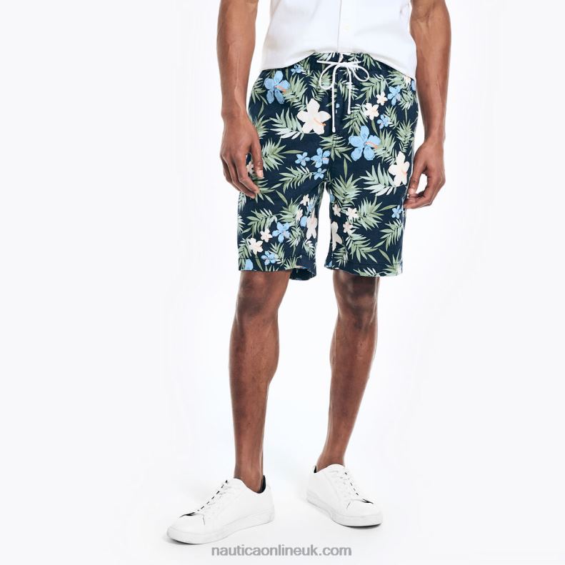 Nautica Big & Tall Floral Print Cabana Short L6J4L410 Navy Men