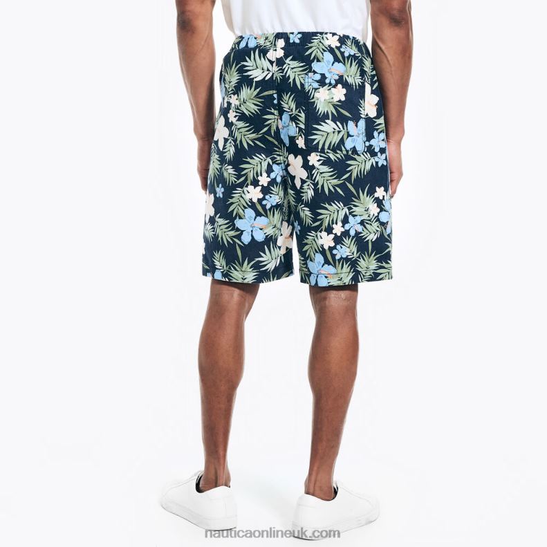 Nautica Big & Tall Floral Print Cabana Short L6J4L410 Navy Men