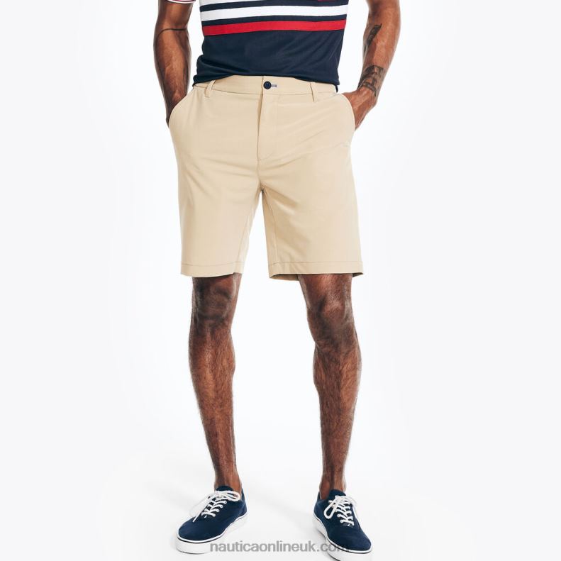 Nautica Big & Tall Navtech Flat Front Short L6J4L382 Military Tan Men