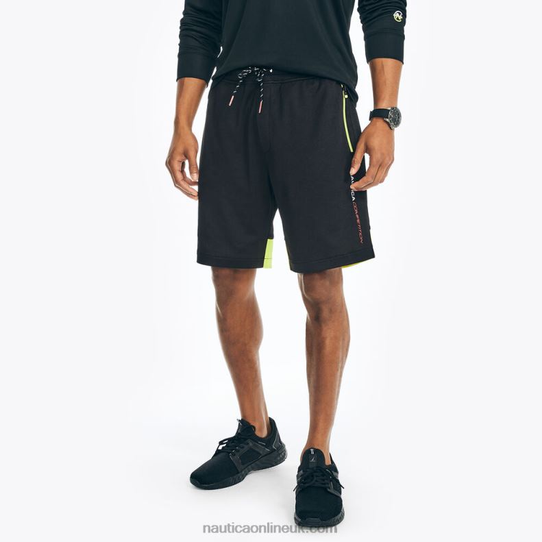 Nautica Big & Tall Sustainably Crafted Competition 9" Colorblock Short L6J4L495 True Black Men