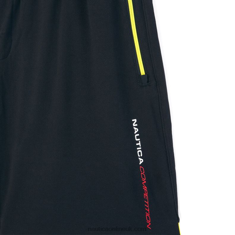 Nautica Big & Tall Sustainably Crafted Competition 9\" Colorblock Short L6J4L495 True Black Men